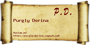 Purgly Dorina névjegykártya