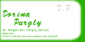 dorina purgly business card